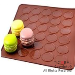 MOLDE PLANCHA SILICONA PARA MACARONS 30 X 1